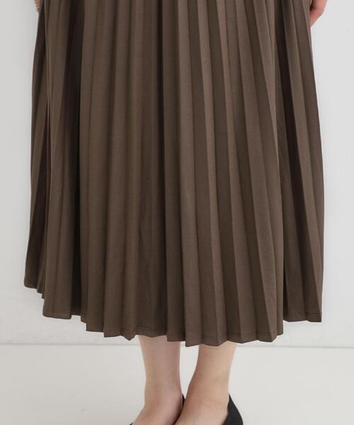 SHOO・LA・RUE / シューラルー ロング・マキシ丈スカート | 【着丈選べる】きれいめにもカジュアルにも レザー調プリーツスカート | 詳細30