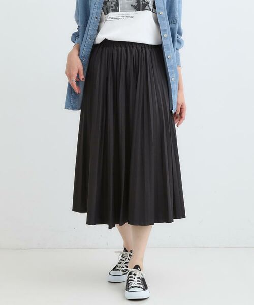 SHOO・LA・RUE / シューラルー ロング・マキシ丈スカート | 【着丈選べる】きれいめにもカジュアルにも レザー調プリーツスカート | 詳細4