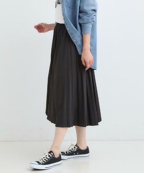 SHOO・LA・RUE / シューラルー ロング・マキシ丈スカート | 【着丈選べる】きれいめにもカジュアルにも レザー調プリーツスカート | 詳細5