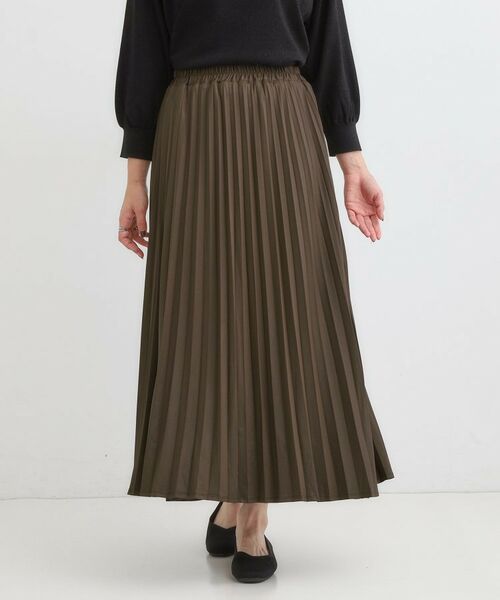 SHOO・LA・RUE / シューラルー ロング・マキシ丈スカート | 【着丈選べる】きれいめにもカジュアルにも レザー調プリーツスカート | 詳細8