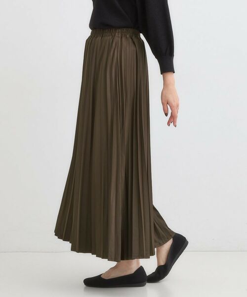 SHOO・LA・RUE / シューラルー ロング・マキシ丈スカート | 【着丈選べる】きれいめにもカジュアルにも レザー調プリーツスカート | 詳細9