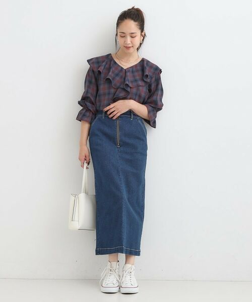 SHOO・LA・RUE / シューラルー シャツ・ブラウス | 【S-LL】きれいめカジュアルに チェック柄フリルブラウス | 詳細11