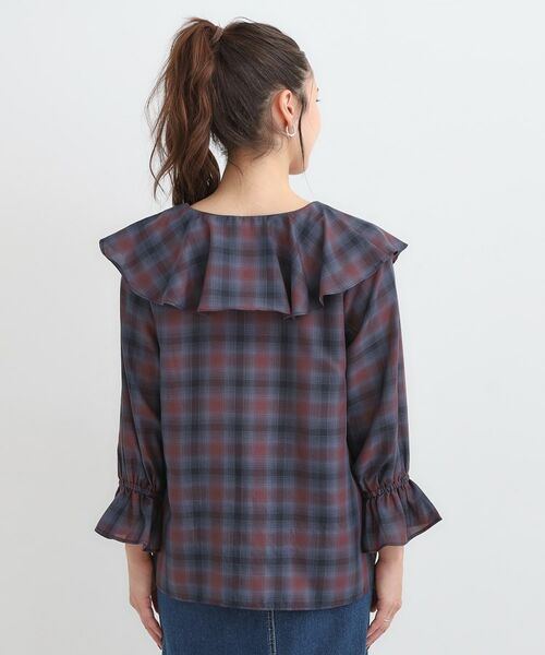 SHOO・LA・RUE / シューラルー シャツ・ブラウス | 【S-LL】きれいめカジュアルに チェック柄フリルブラウス | 詳細15