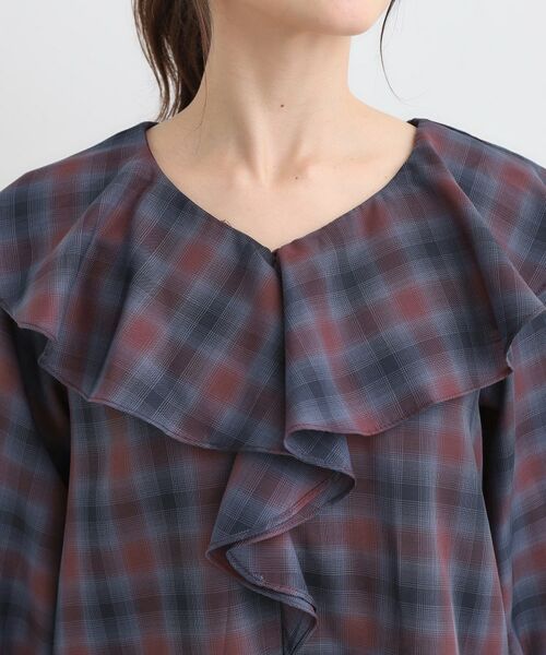 SHOO・LA・RUE / シューラルー シャツ・ブラウス | 【S-LL】きれいめカジュアルに チェック柄フリルブラウス | 詳細16