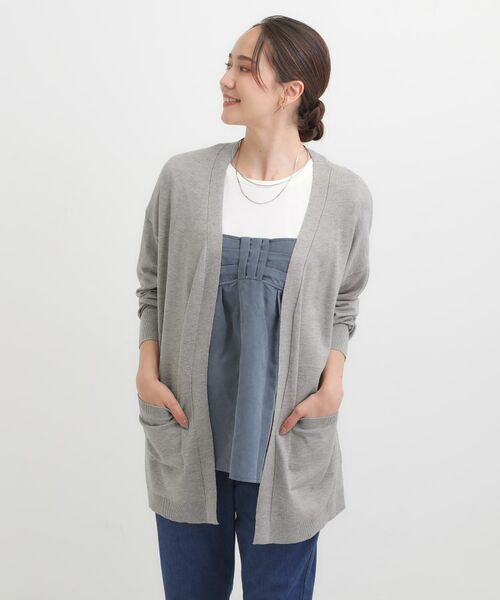 SHOO・LA・RUE / シューラルー カーディガン・ボレロ | 【洗える/体型カバー】もちもちタッチが心地よい トッパーカーディガン | 詳細1