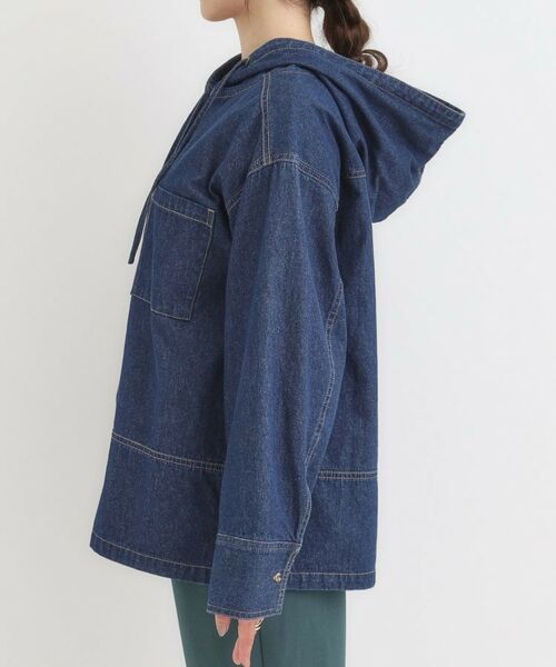 SHOO・LA・RUE / シューラルー Gジャン・デニムジャケット | 【S-LL】こなれ感ある着こなしに デニムフーディーブルゾン | 詳細10