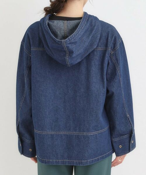 SHOO・LA・RUE / シューラルー Gジャン・デニムジャケット | 【S-LL】こなれ感ある着こなしに デニムフーディーブルゾン | 詳細11