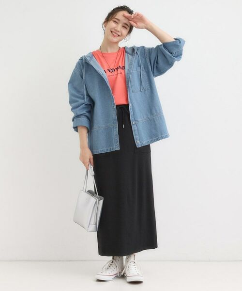 SHOO・LA・RUE / シューラルー Gジャン・デニムジャケット | 【S-LL】こなれ感ある着こなしに デニムフーディーブルゾン | 詳細3