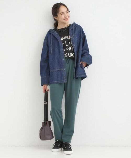 SHOO・LA・RUE / シューラルー Gジャン・デニムジャケット | 【S-LL】こなれ感ある着こなしに デニムフーディーブルゾン | 詳細7