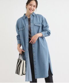 SHOO・LA・RUE / シューラルー ミニ丈・ひざ丈ワンピース | 【S-LL】ロングシーズン活躍 デニムシャツワンピース