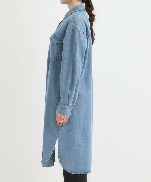 SHOO・LA・RUE / シューラルー ミニ丈・ひざ丈ワンピース | 【S-LL】ロングシーズン活躍 デニムシャツワンピース | 詳細14