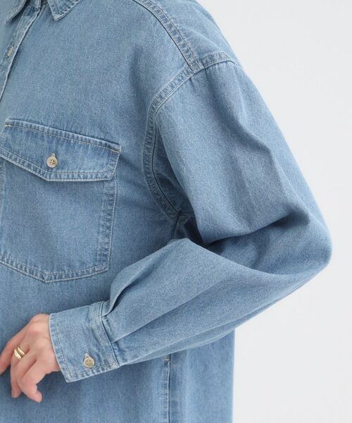 SHOO・LA・RUE / シューラルー ミニ丈・ひざ丈ワンピース | 【S-LL】ロングシーズン活躍 デニムシャツワンピース | 詳細17