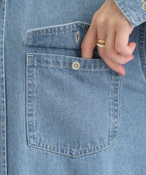 SHOO・LA・RUE / シューラルー ミニ丈・ひざ丈ワンピース | 【S-LL】ロングシーズン活躍 デニムシャツワンピース | 詳細18