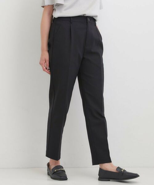 SHOO・LA・RUE / シューラルー パンツ | 【洗濯機可/S-3L/美脚シルエット】ソフトスティックパンツ(ブラック(019))