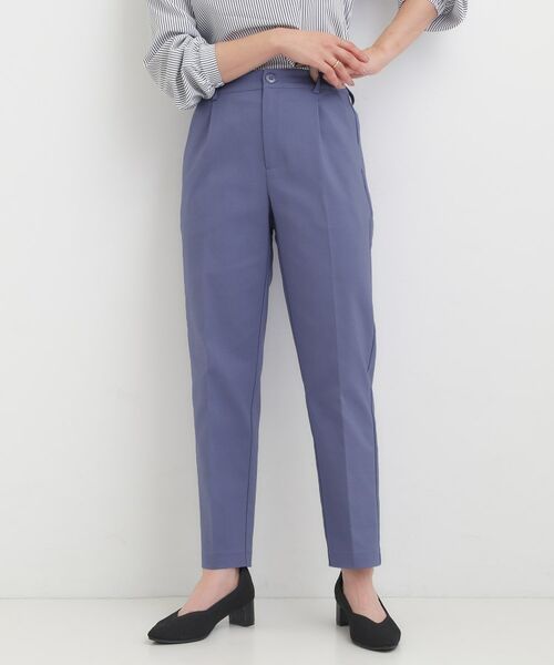 SHOO・LA・RUE / シューラルー パンツ | 【洗濯機可/S-3L/美脚シルエット】ソフトスティックパンツ(ブルー(092))