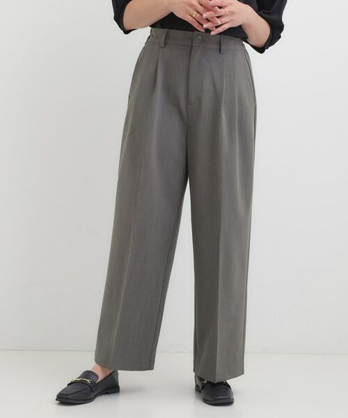 SHOO・LA・RUE / シューラルー パンツ | 【洗える/S-LL】すっきり上品きれい見え タックワイドパンツ | 詳細1