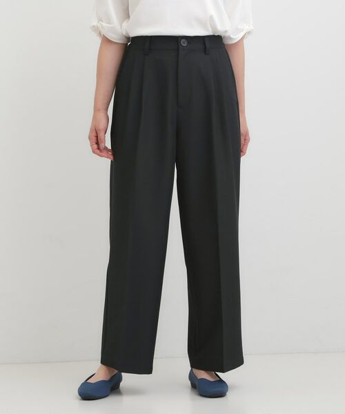 SHOO・LA・RUE / シューラルー パンツ | 【洗える/S-LL】すっきり上品きれい見え タックワイドパンツ | 詳細5