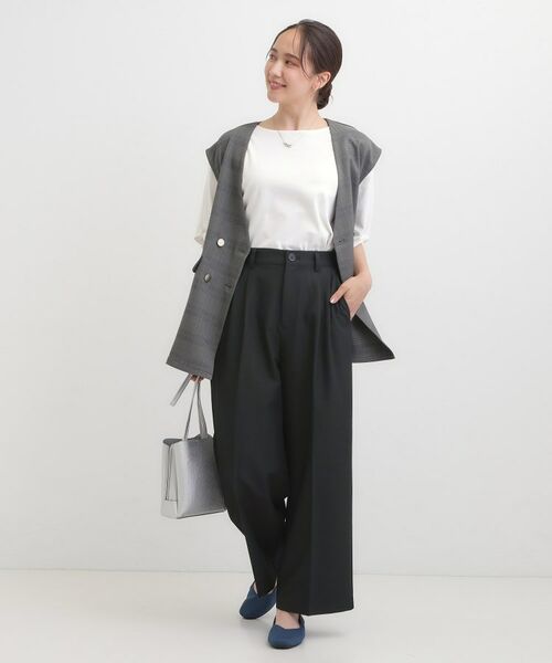 SHOO・LA・RUE / シューラルー パンツ | 【洗える/S-LL】すっきり上品きれい見え タックワイドパンツ | 詳細7