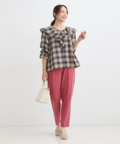 SHOO・LA・RUE / シューラルー パンツ | 【洗える/SS-LL/美脚シルエット】すっきりきれい見え テーパードパンツ | 詳細24