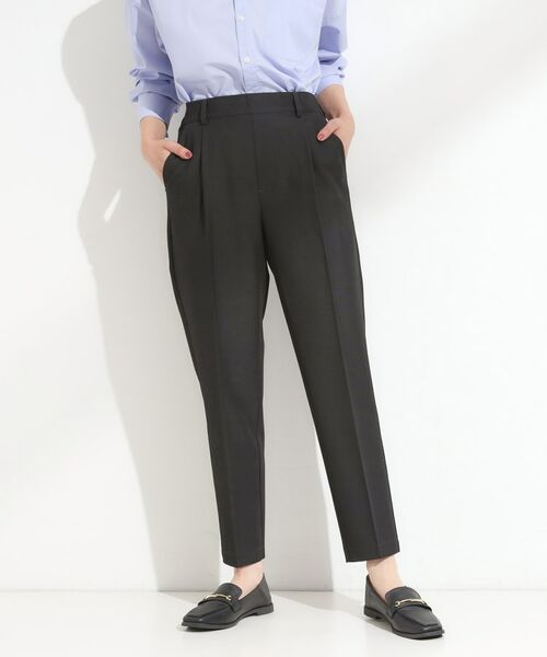 SHOO・LA・RUE/シューラルー 【洗える/SS-LL/美脚シルエット】すっきりきれい見え テーパードパンツ ブラック(019) 10(SS)