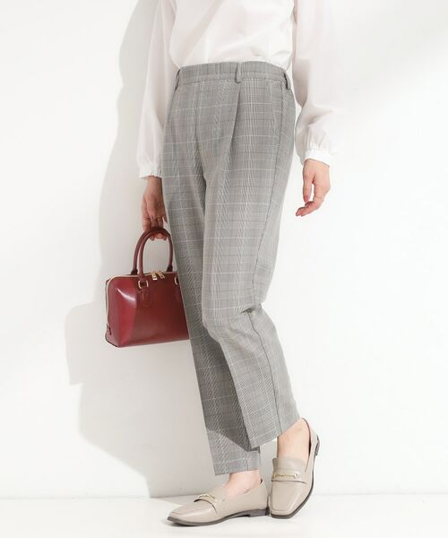 SHOO・LA・RUE/シューラルー 【洗える/SS-LL/美脚シルエット】すっきりきれい見え テーパードパンツ チャコールグレー(214) 04(LL)