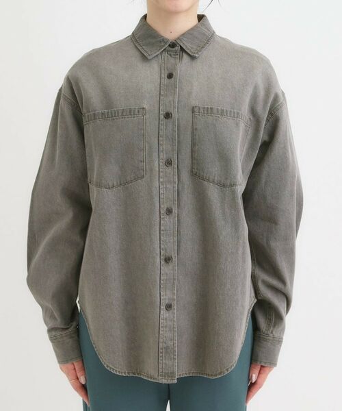 SHOO・LA・RUE / シューラルー シャツ・ブラウス | 【S-LL】大人のカジュアルコーデに こなれデニムシャツ | 詳細13