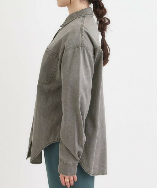 SHOO・LA・RUE / シューラルー シャツ・ブラウス | 【S-LL】大人のカジュアルコーデに こなれデニムシャツ | 詳細14