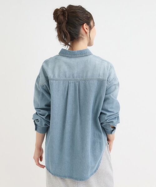 SHOO・LA・RUE / シューラルー シャツ・ブラウス | 【S-LL】大人のカジュアルコーデに こなれデニムシャツ | 詳細6