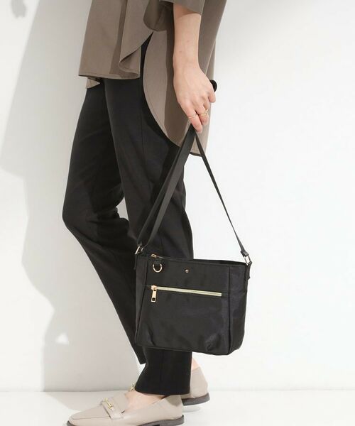 SHOO・LA・RUE / シューラルー ショルダーバッグ | 【撥水】フロントファスナーポケットショルダー(ブラック(019))