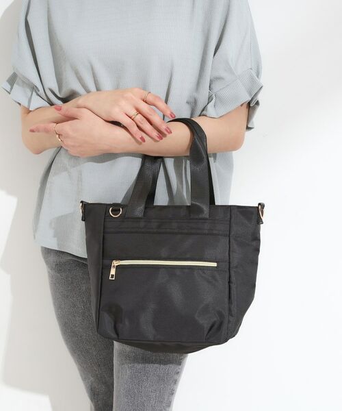 SHOO・LA・RUE / シューラルー トートバッグ | 【撥水】フロントファスナーポケットトートバッグ【2WAY】 | 詳細1