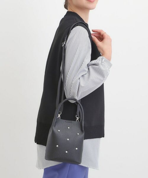 SHOO・LA・RUE / シューラルー ショルダーバッグ | つまみハンドルスタッズミニショルダー(ブラック(019))