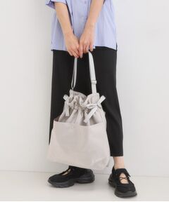 SHOO・LA・RUE / シューラルー ショルダーバッグ | シャイニー生地巾着ショルダーバッグ