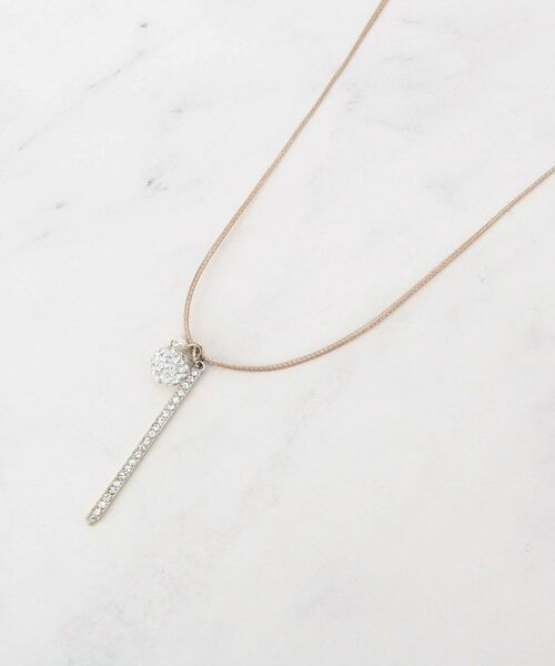 SHOO・LA・RUE / シューラルー ネックレス・ペンダント・チョーカー | パヴェバーひもネックレス | 詳細1