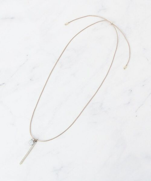 SHOO・LA・RUE / シューラルー ネックレス・ペンダント・チョーカー | パヴェバーひもネックレス | 詳細2