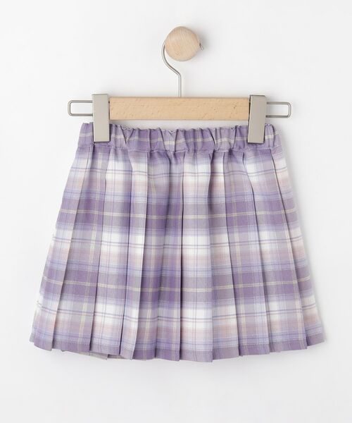 SHOO・LA・RUE / シューラルー ミニ・ひざ丈スカート | 【100-150cm】ハートチャーム付きチェックプリーツスカート | 詳細2
