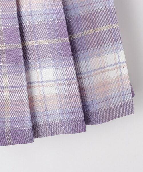 SHOO・LA・RUE / シューラルー ミニ・ひざ丈スカート | 【100-150cm】ハートチャーム付きチェックプリーツスカート | 詳細5