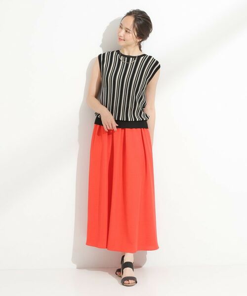 SHOO・LA・RUE / シューラルー ニット・セーター | 【洗える】マルチストライプが印象的 ノースリーブニット | 詳細3