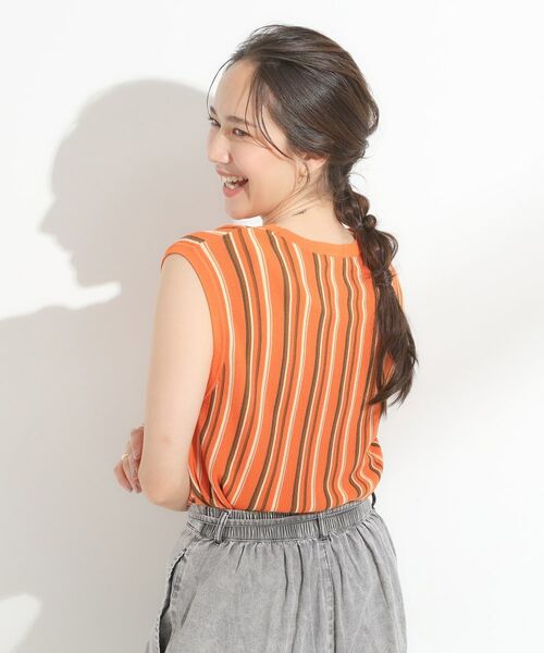 SHOO・LA・RUE / シューラルー ニット・セーター | 【洗える】マルチストライプが印象的 ノースリーブニット | 詳細6
