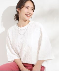 SHOO・LA・RUE / シューラルー カットソー | 【5分袖】大人の魅力を惹きたてる レースカットソー