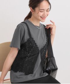 SHOO・LA・RUE / シューラルー その他トップス | 【2点セット/ひんやり】レースビスチェ＋Tシャツ