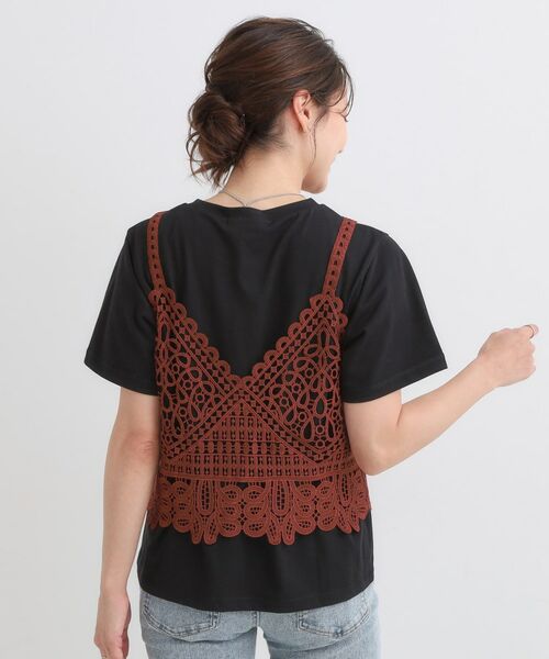 SHOO・LA・RUE / シューラルー その他トップス | 【2点セット/ひんやり】レースビスチェ+Tシャツ | 詳細10