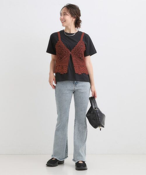 SHOO・LA・RUE / シューラルー その他トップス | 【2点セット/ひんやり】レースビスチェ+Tシャツ | 詳細11