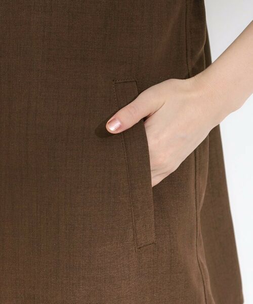 SHOO・LA・RUE / シューラルー ベスト | 【セットアップ可】さらりと軽やかに ダブルジップ麻調ジレ | 詳細14