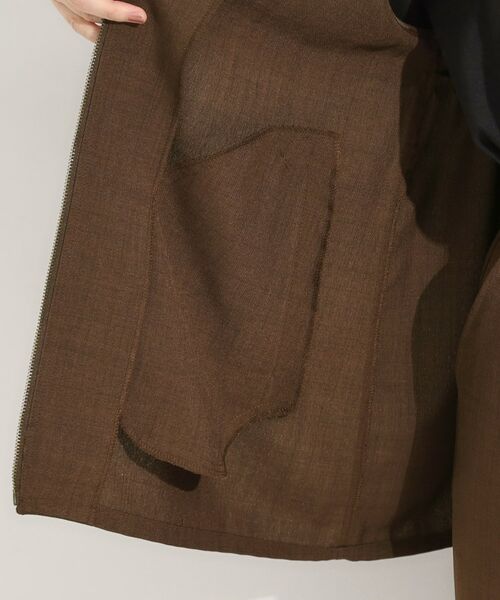 SHOO・LA・RUE / シューラルー ベスト | 【セットアップ可】さらりと軽やかに ダブルジップ麻調ジレ | 詳細16