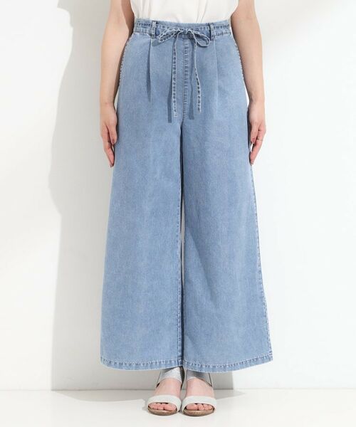 SHOO・LA・RUE / シューラルー デニムパンツ | 【セットアップ可/S-LL】リボン付き イージーワイドデニムパンツ | 詳細10