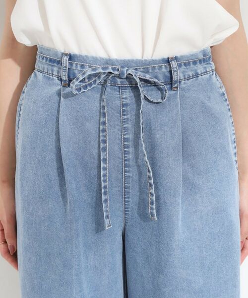 SHOO・LA・RUE / シューラルー デニムパンツ | 【セットアップ可/S-LL】リボン付き イージーワイドデニムパンツ | 詳細13