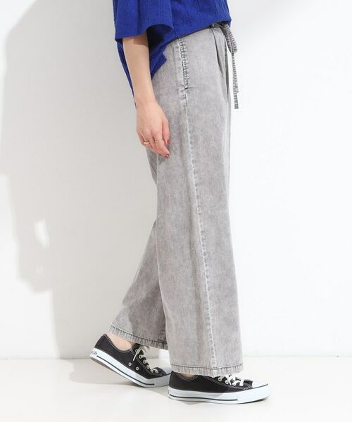 SHOO・LA・RUE / シューラルー デニムパンツ | 【セットアップ可/S-LL】リボン付き イージーワイドデニムパンツ | 詳細2
