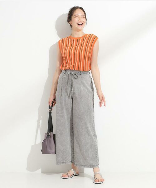 SHOO・LA・RUE / シューラルー デニムパンツ | 【セットアップ可/S-LL】リボン付き イージーワイドデニムパンツ | 詳細23