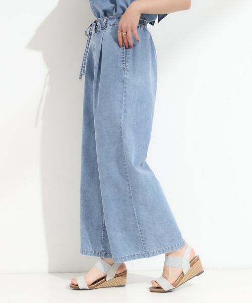 SHOO・LA・RUE / シューラルー デニムパンツ | 【セットアップ可/S-LL】リボン付き イージーワイドデニムパンツ | 詳細7