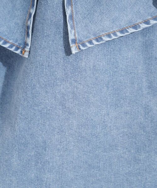 SHOO・LA・RUE / シューラルー シャツ・ブラウス | 【セットアップ可/前後2WAY/オフショル2WAY】着こなしを楽しめる デニムフリルブラウス | 詳細7